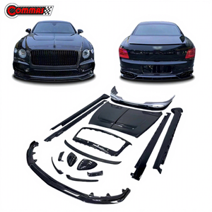 Kit carrosserie style MSY 2020-2025 pour Bentley Flying Spur en fibre de carbone sèche : Lame avant, coques de rétroviseurs, jupes latérales, aileron arrière type bec de canard - Product Image 1