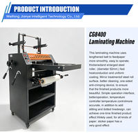 Machine à plastifier CG8400 avec rouleau en acier de 92 mm, dispositif anti-ondulation simple face, contrôle de la température, fonction de découpe et de perforation
