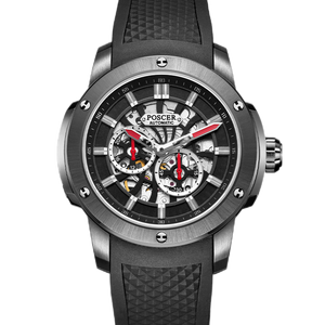 Montre-bracelet mécanique de sport de luxe pour hommes 41mm cadran en acier inoxydable ETA mouvement automatique conception creuse bracelet en caoutchouc de mode - Product Image 1