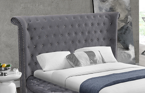 Willsoon hiện đại sang trọng bọc chần giường Vua kích thước giường với vải wingback đầu giường bằng gỗ mềm khung giường cho nhà - Product Image 5