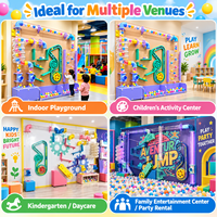 Mur de balles interactif, équipement de terrain de jeu, système de jeu sensoriel et d'apprentissage STEM, OEM ODM, centre de jeux intérieur personnalisé pour enfants