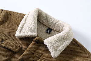 جاكيت رجالي سميك من الصوف للأنشطة الخارجية لفصلي الخريف والشتاء، بياقة مطوية وقابل للتخصيص بشعارك الخاص - Product Image 5