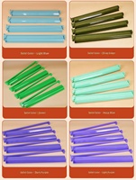 Règle de tri et poussoir de tuiles de Mahjong américain de 18 pouces, 2-en-1, support de tige de poussée, durable, portable, style moderne et luxueux, ensemble de 4 pièces
