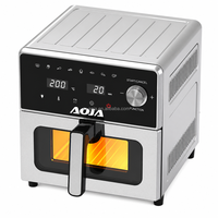 Four à friture sans huile 10L 2150W avec boîtier en acier inoxydable, écran LED, fenêtre de cuisson visible, grande capacité, friteuse numérique sans huile, vente en gros