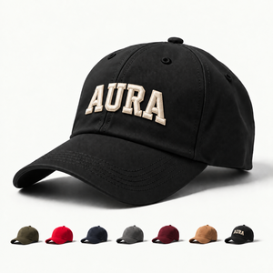 Casquette de football personnalisable en coton 6 ou 5 panneaux, broderie 3D, logo imperméable, casquette de sport, casquette de baseball avec logo personnalisé - Product Image 1