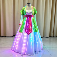 Robe de fée chinoise ancienne Hanfu à LED, costume de spectacle de danse pour carnaval, défilé, festival, fête d'Halloween