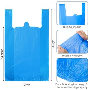 ถุงขยะแบบเสื้อกั๊ก HDPE สำหรับร้านอาหาร - ถุงขยะเชิงพาณิชย์ขนาด 13 แกลลอน - Product Image 3