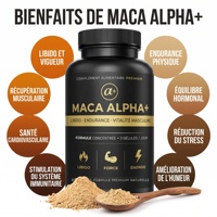 Capsules de Maca Alpha Man Power, complément alimentaire à base de plantes biologiques pour améliorer la vitalité masculine adulte, gestion de l'énergie