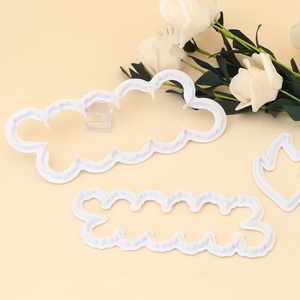 3pcs <span class=keywords><strong>Pivoine</strong></span> Simulation Biscuit Die Eco-Friendly Plastic Sugar Turning Die pour DIY Cake Direct Factory Supply Cookie Cutters - Product Image 1