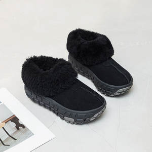 Femmes à la mode automne/hiver EVA bottines dames sans lacet talon haut neige Muller sandales avec lumière caractéristique en peluche plate-forme - Product Image 4