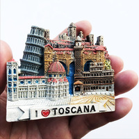 Aimant de réfrigérateur personnalisé en polyrésine 3D, aimant de réfrigérateur en résine personnalisé représentant un pays ou une ville, souvenir touristique