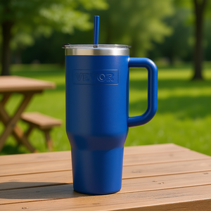 Bouteille d'eau isotherme en acier inoxydable Vevor 40 oz avec paille, tasse à café portable, vaisselle pour le camping et les activités de plein air - Product Image 2