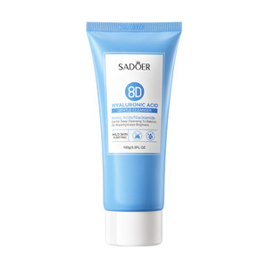 Limpiador de ácido hialurónico de 100g, aceite vegano suave, limpiador <span class=keywords><strong>facial</strong></span> para <span class=keywords><strong>piel</strong></span> propensa al acné, limpiador de poros, ingrediente hidratante de té verde - Product Image 1