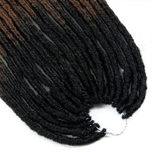 Extensiones de cabello sintético tipo rastas, pre-enlazadas, de 18 pulgadas, suaves, estilo gitano, 24 hebras/paquete, fibra premium resistente al calor, lisas, para crochet. - Product Image 4