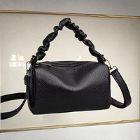 Tas Selempang Wanita Kulit PU Lipit Model Fashion Musim Panas Musim Dingin