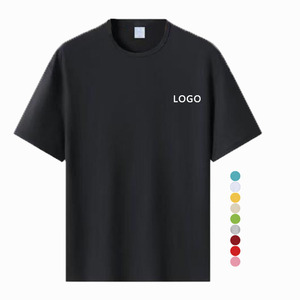 Kaus pria lengan pendek, kaus atasan longgar warna polos sederhana dan leher bulat musim panas uniseks - Product Image 2