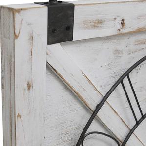 Farmhouse Mộc Mạc Lớn Đau Khổ Gỗ Whitewash Lớn Trang Trí Nội Thất Đồng Hồ Treo Tường Vuông Độc Đáo Màu Trắng Bán Chạy - Product Image 3