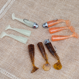 Neuheit: 5,6cm 21,8g Weichköder mit Bleikopf, Angelköder mit T-Schwanz, Weichköder mit Blei, Angelhaken - Product Image 2