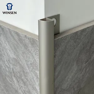 Borda redonda de alumínio cerâmica personalizada para decoração de paredes, borda curvada tipo borda de canto redondo