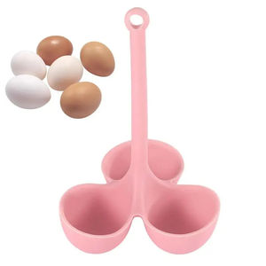 Porte-<span class=keywords><strong>œuf</strong></span>s en silicone 100% de qualité alimentaire, support d'<span class=keywords><strong>œuf</strong></span>s bouillants, tasses à bouillir - Product Image 2