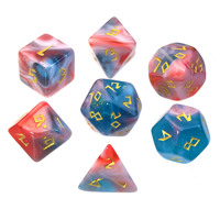 Vente en gros d'usine - Ensemble de 7 dés polyédriques de couleurs mélangées - Dés DND pour jeux de rôle - Dungeons and Dragons - Pathfinder - Jeux de société
