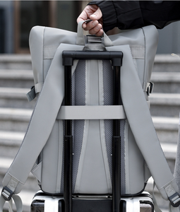 <span class=keywords><strong>Sac</strong></span> à dos pour ordinateur portable en cuir PU imperméable à grande capacité avec logo personnalisé, design professionnel pour l'école, les voyages, le <span class=keywords><strong>travail</strong></span>, dos souple - Product Image 4