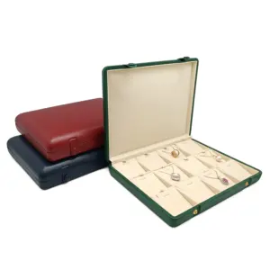 Factory In Stock PU Leather Jewelry Storage Box Ring Pendant Bracelet Tray Jewelry Packaging