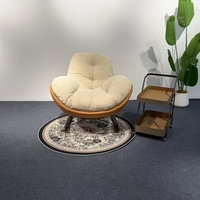 Fauteuil à bascule Penguin, fauteuil de relaxation, fauteuil individuel en tissu avec coussin moelleux pour la maison, le salon