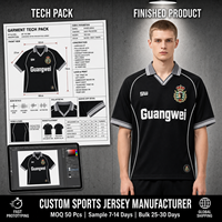 Maßgeschneidertes Fußballtrikot Retro Polokragen Teamwear Shirt mit Besticktem Aufnäher Sportuniform Lieferant