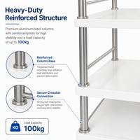 Chariot médical en acier inoxydable 304 avec tiroirs silencieux et barrière de sécurité, idéal pour les hôpitaux – Vente directe en gros