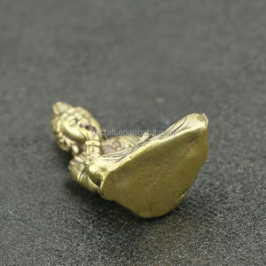 Pasokan Langsung dari Pabrik CA647 Saku Tembaga Murni Avalokitesvara Ksitigarbha Patung Buddha Perunggu Ornamen Kecil Ukiran Mini - Product Image 4