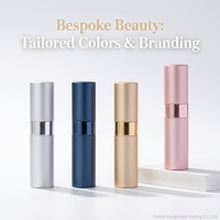 Atomiseur de parfum métallique fin de luxe avec logo personnalisé - Flacon en verre rechargeable de 10 ml avec pompe de voyage, impression couleur personnalisée