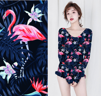 Repreve Creora Maillot de bain en tricot élastique à fleurs 100% polyester biologique Tissu de bain écologique avec découpe pour filles