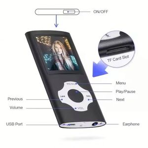 เครื่องเล่น MP3 MP4 ขนาดเล็กขายดี หน้าจอ LCD 1.8 นิ้ว เครื่องเล่นเพลงพกพา รองรับการ์ดหน่วยความจำ วิทยุ FM เครื่องเล่นเพลงและวิดีโอ - Product Image 3