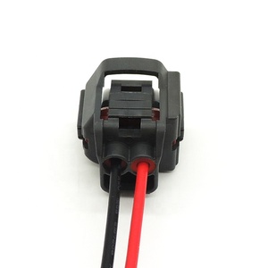 2 Pin Kfz-Kabelbaum Ignitoin Coil Connector BC-005 Schwarz Farbe 18AWG 15CM - Product Image 2