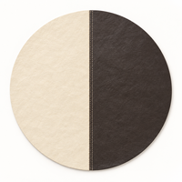 Set de table rectangulaire en papier kraft lavable avec bords cousus pour restaurant, café et maison