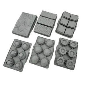 Yuye - Juego de 6 moldes de silicona personalizados para chocolate, moldes para barra de chocolate con asa, aptos para horno, freidora de aire y vaporera - Product Image 5