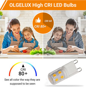 Светодиодные лампы OLGELUX <span class=keywords><strong>G9</strong></span> 2.5W, <span class=keywords><strong>3W</strong></span>, 4.8W, 8W: Суперяркие, керамические + PC, SMD2835. Оптом. - Product Image 2
