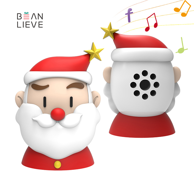 Custom Christmas Gift Wireless Speaker Mini Outdoor Portable Santa Claus Christmas Wireless Blue Tooth Speaker
