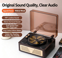 Reproductor de CD Retro con Sonido Estéreo de Alta Fidelidad, Altavoz Dual con Sonido Nítido, Altavoz Bluetooth Vintage para Decoración del Hogar, Regalo