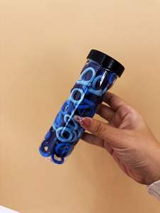 Ins Style Value 100 Attaches pour cheveux Non dommageables Manches en cuir pour femmes Rubans en caoutchouc Accessoires pour cheveux dans des bandeaux de boulettes de viande en conserve - Product Image 6