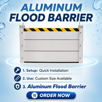 Alternativa a las Bolsas de Arena, Barrera Contra Inundaciones para Puertas de Entrada, de Neopreno Reutilizable, de Despliegue Rápido, Duradera, de Aluminio, para el Hogar, en Formato para Pedidos al por Mayor