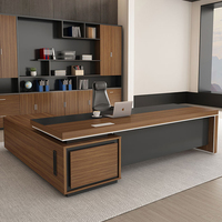 Bureau de directeur, bureau de direction, Table de directeur en MDF bon marché avec Table d'appoint