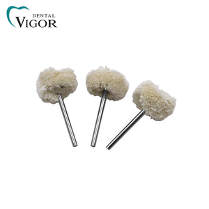 Tête de polissage en feutre de laine et coton montée sur tige, brosse de polissage dentaire en laine de 2,35 mm - Product Image 2