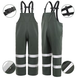 Traje Impermeable con Capucha de PVC de Alta Calidad, Color Verde Militar, para Mujer, Resistente al Fuego, para Invierno - Product Image 3