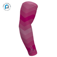 Épingles de ruban rose personnalisées-Manchons de sensibilisation au cancer du sein Manchons de bras de sport de compression de bras Manchon de bras de football américain