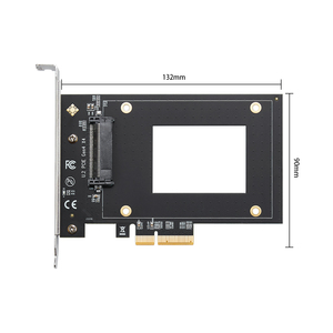 공장 OEM U.2 to PCIe 4.0 X4 라이저 확장 어댑터 카드 PCI 4x U.2 SFF-8639 인텔 2.5인치 NVMe U2 SSDCHONGHEE 데스크탑 - Product Image 2