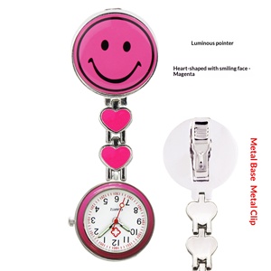 Montre de poche en quartz luminescent pour infirmière, médecin, hôpital, avec cadran souriant et bracelet en métal moulé sous pression - Product Image 3