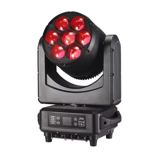 7x60W RGBW LED Zoom Luz con cabezal móvil con efecto estroboscópico de Zoom de lavado de haz para concierto Etapa Club nocturno