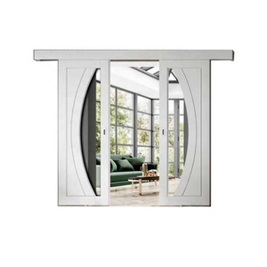 Porte de grange à double vitrage en aluminium, coulissante et en verre, avec cadre fin, design moderne - Product Image 3